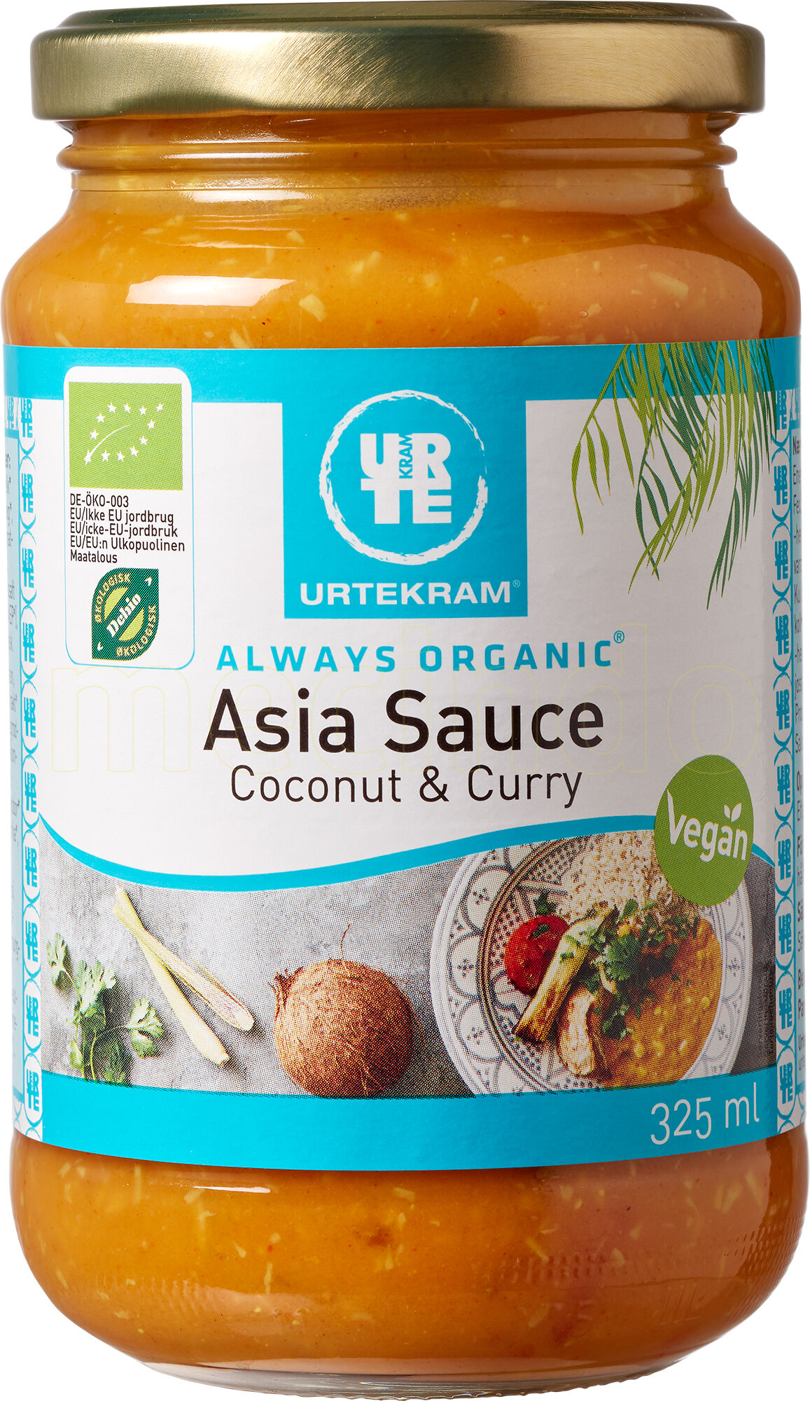 Urtekram Asia sauce kokos & karry Ø - 325 ml