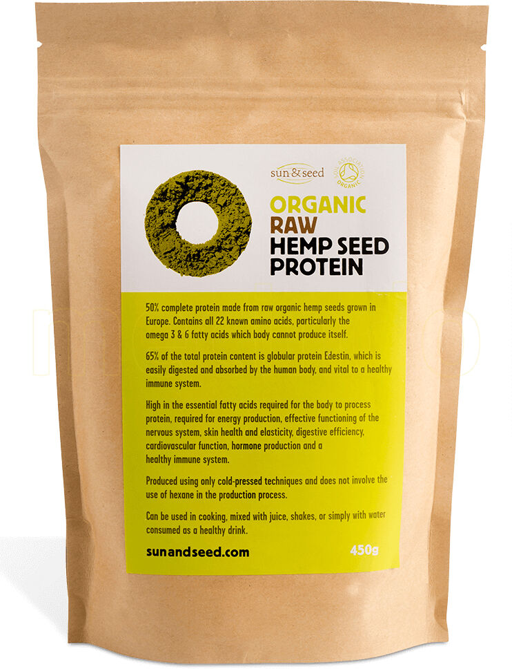 Sun & Seed Hemp Protein Pulver Raw Ø - 450 g