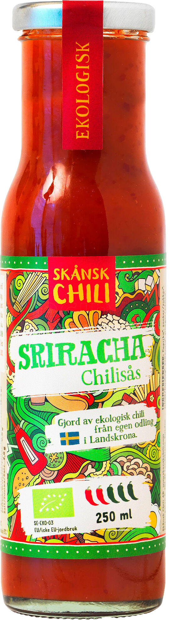 Geo Organics Skånsk Chili Sriracha Chilisaus Ø - 250 ml