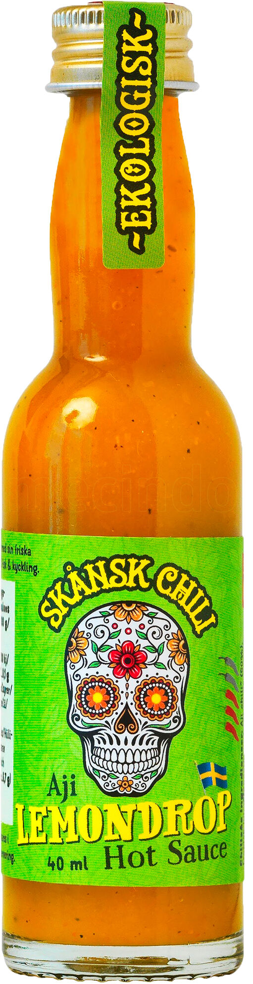 Geo Organics Skånsk Chili Aji Lemondrop Hot Saus Ø - 40 ml