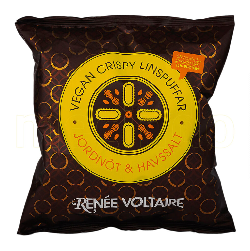 Renée Voltaire Vegan Crispy Lentil Puffs Ø Peanut & Havsalt - 60 g