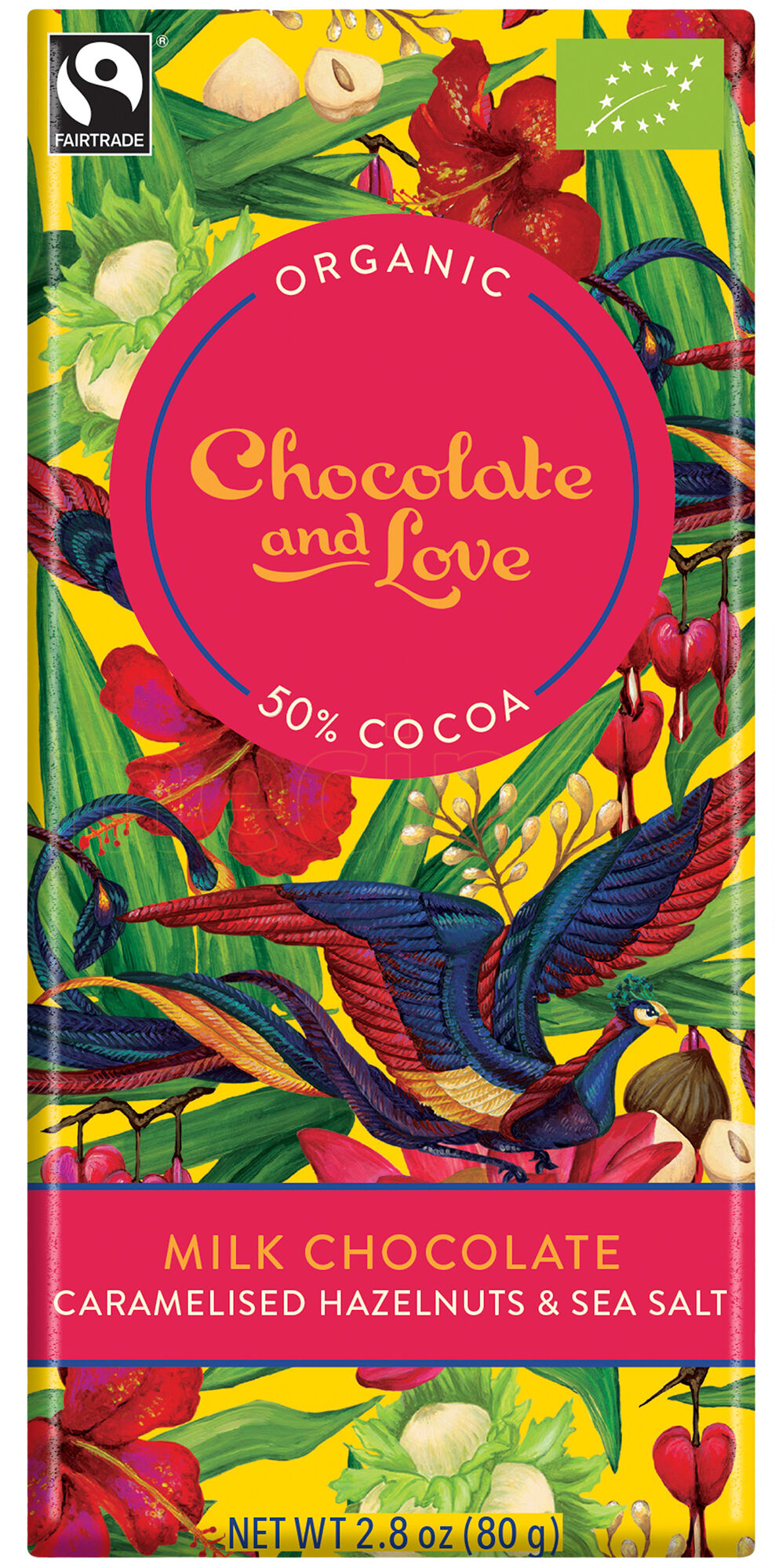 Chocolate and Love Chokolade Milk Hazelnut Ø 50% - 80 g