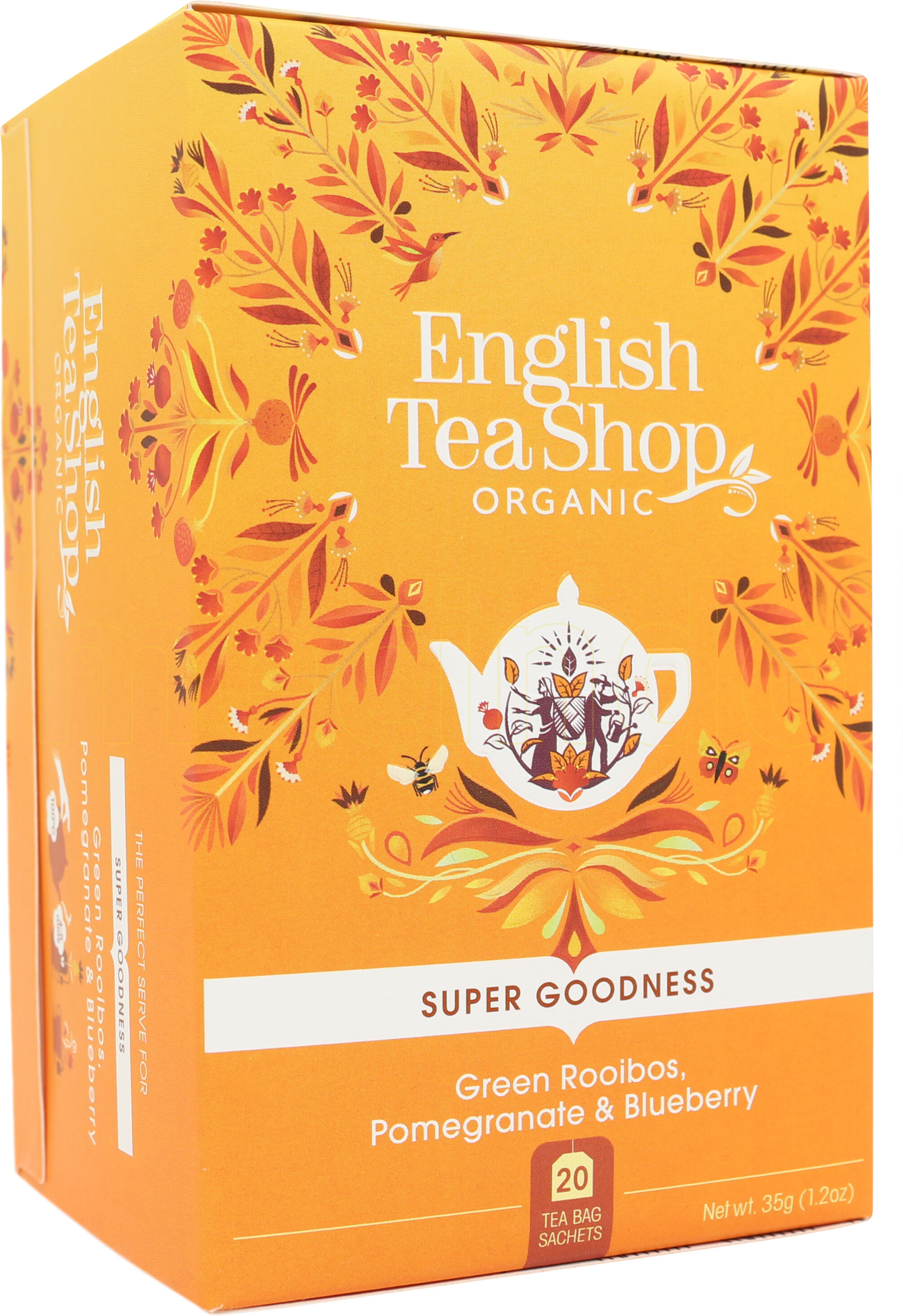 English Tea Shop Green Rooibos, Pomegranate & Blueberry Te Ø - 20 Poser