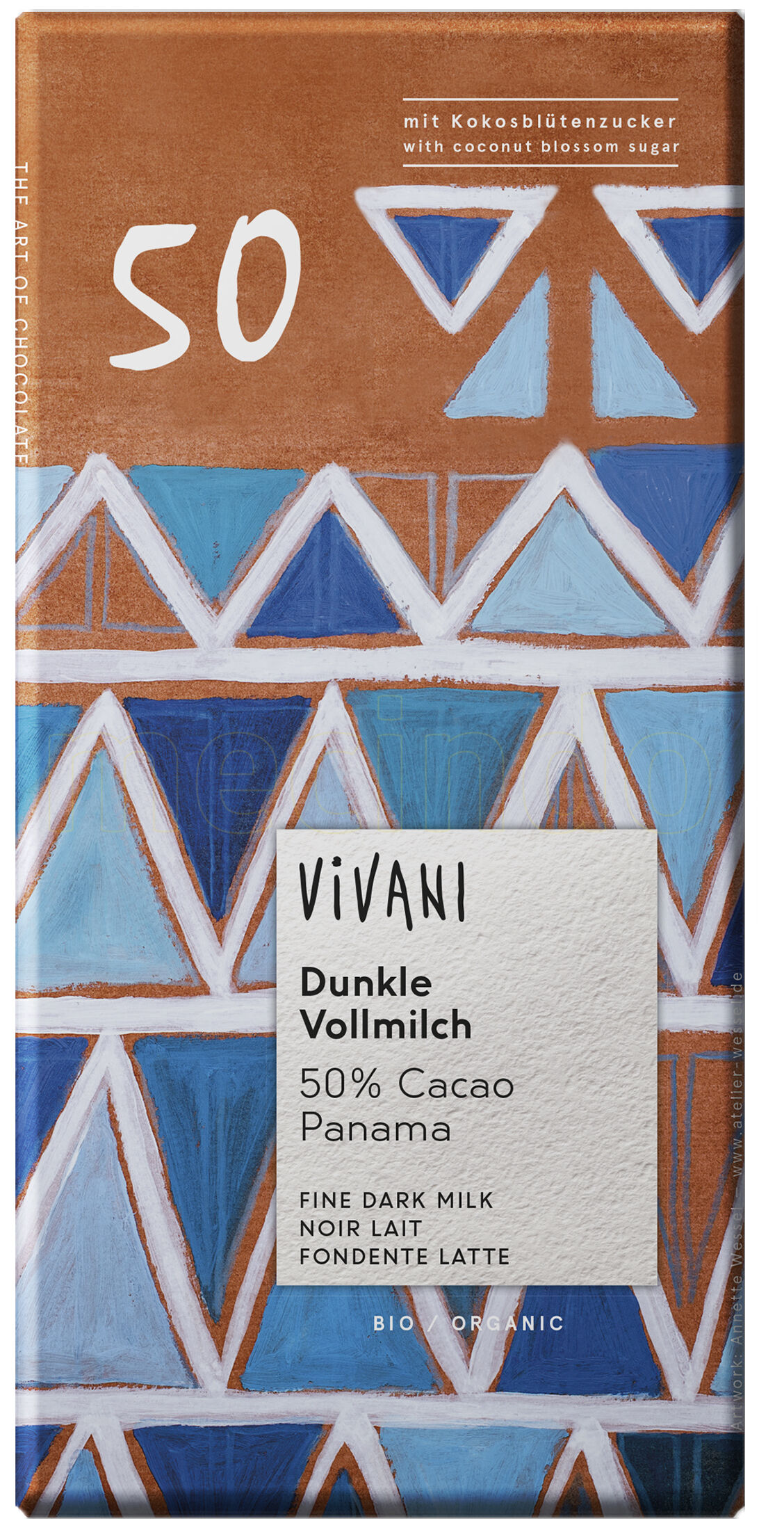 Vivani Santo Domingo Sjokolade 50% Ø - 80 g