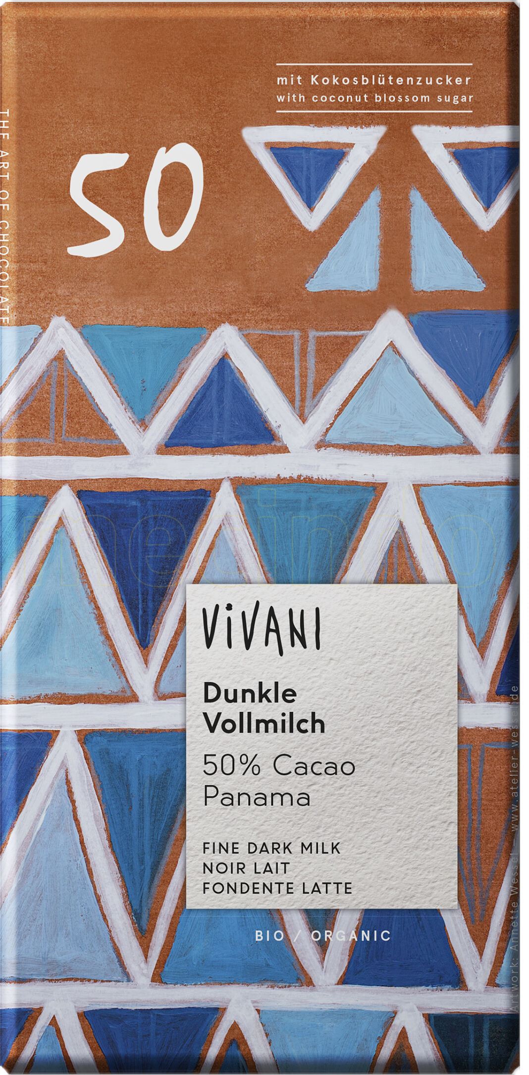 Vivani Santo Domingo Sjokolade 50% Ø - 80 g