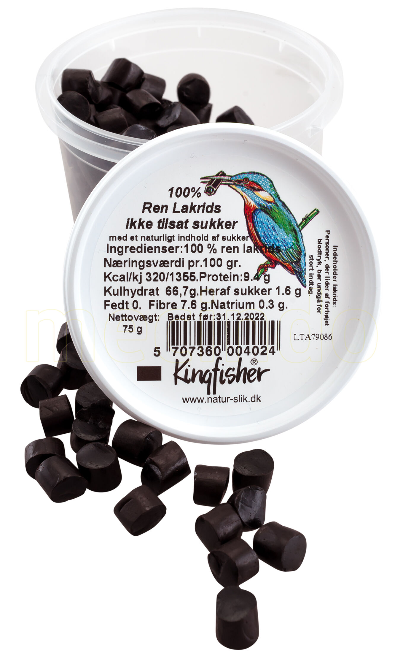 Kingfisher Lakris små sorte - 75 g