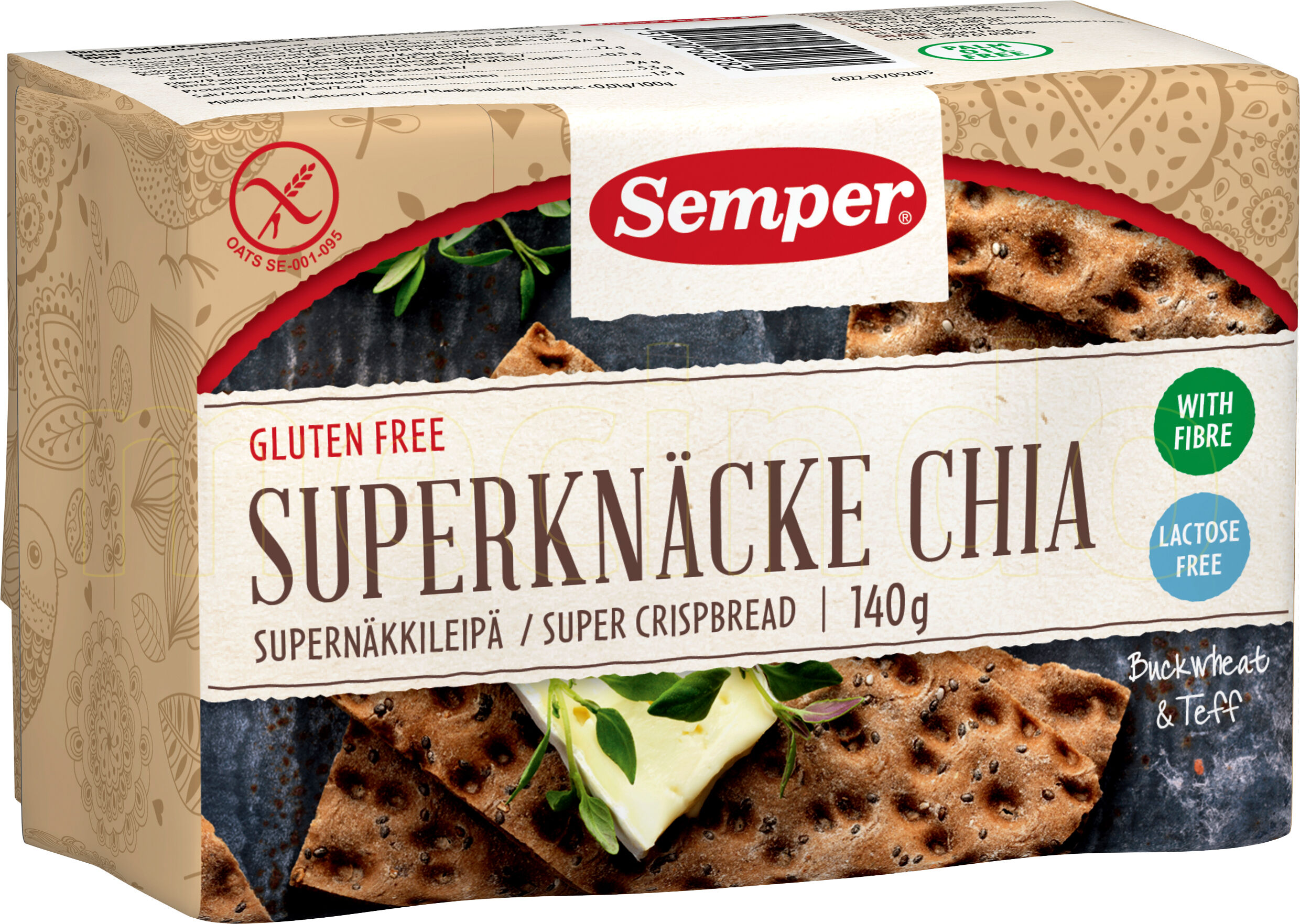 Semper Knekkebrød M. Chia - 140 g