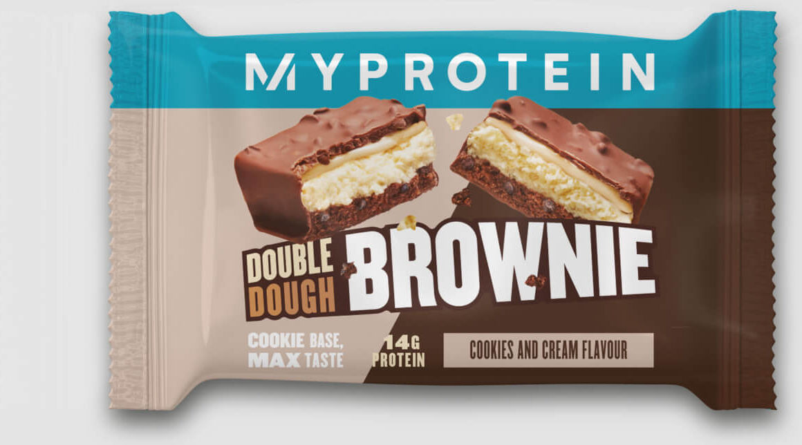 Myprotein Double Dough Brownie (prøve) - Cookies & Cream