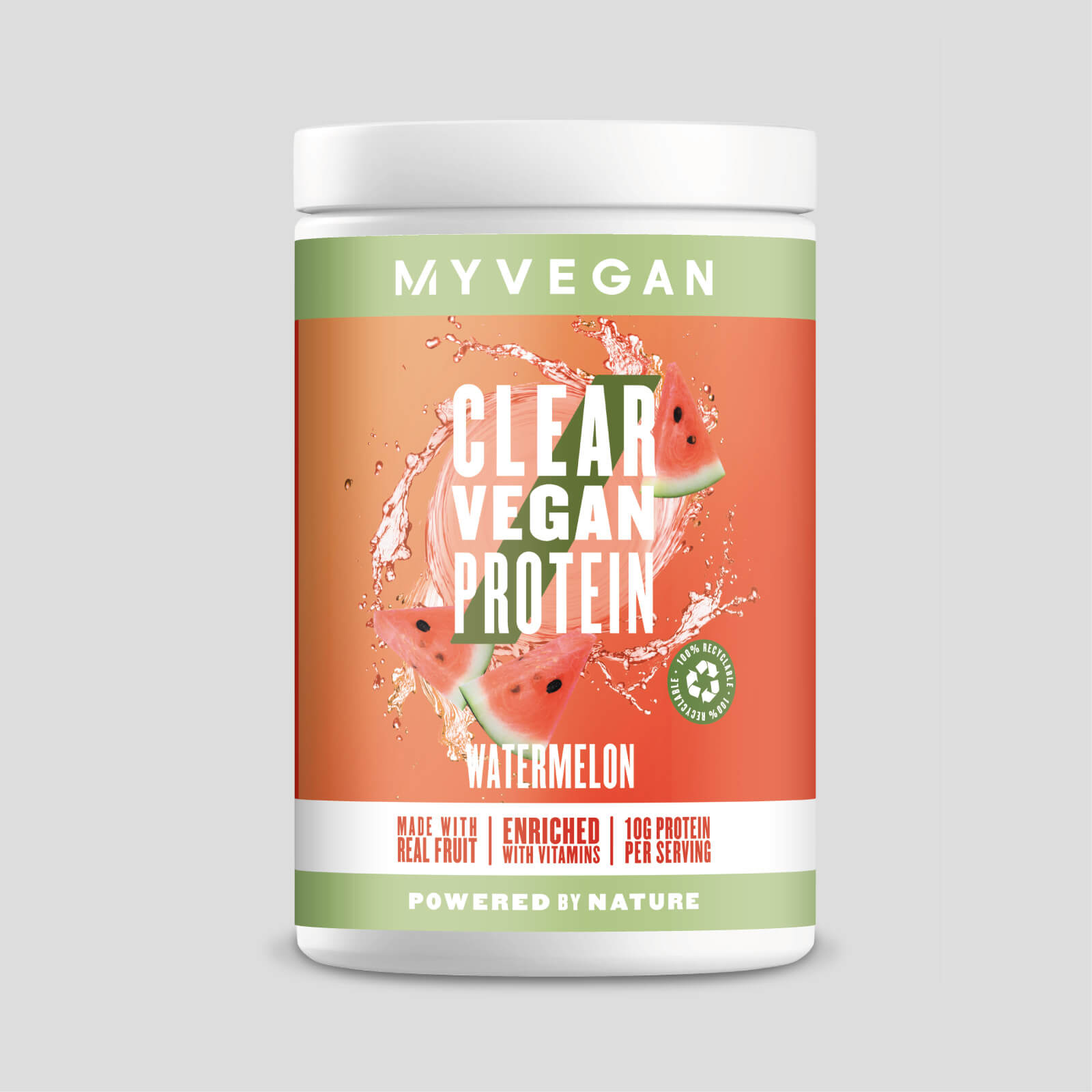 Myvegan Klar vegansk protein - 40servings - Vannmelon