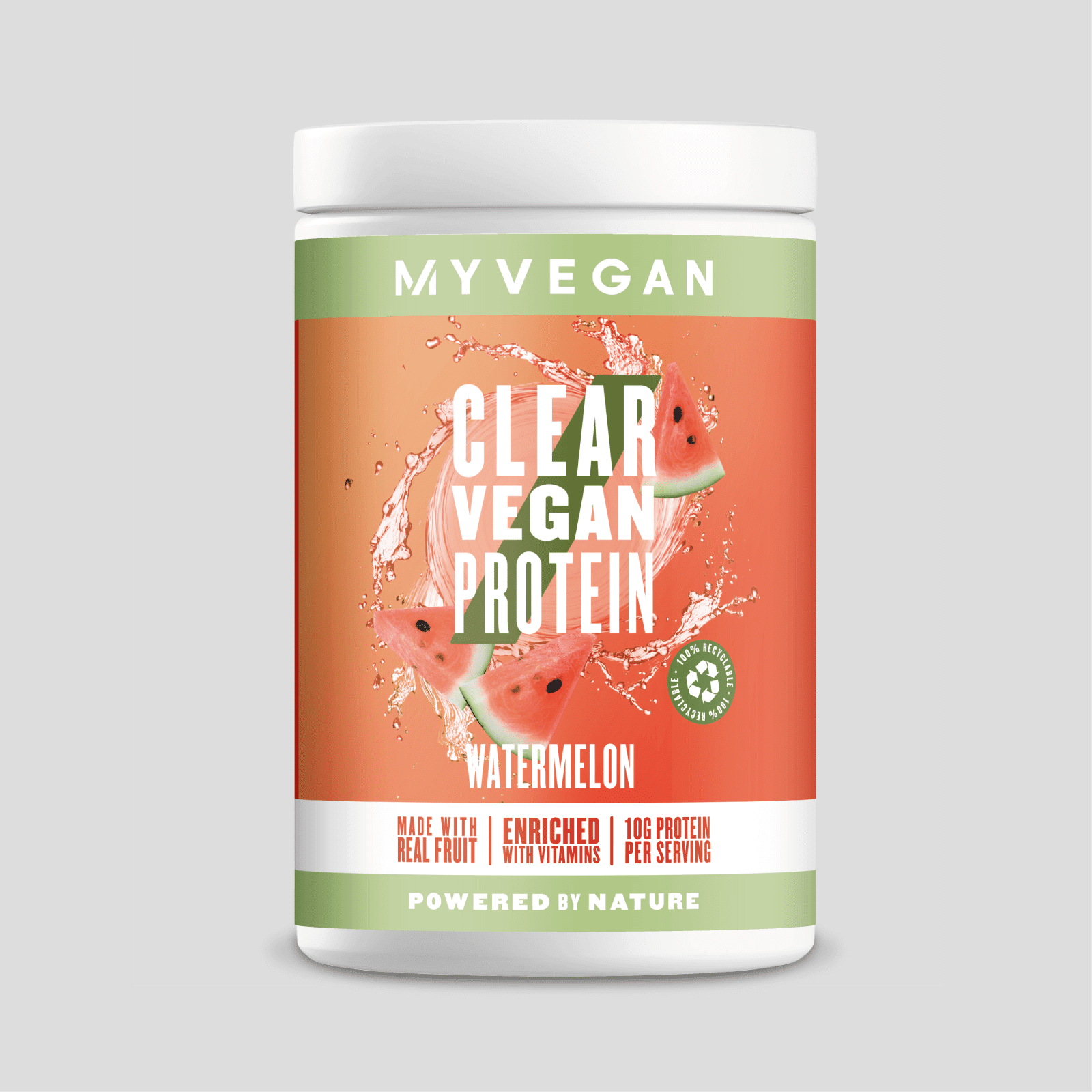 Myvegan Klar vegansk protein - 20servings - Vannmelon