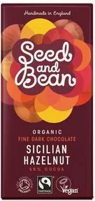 Seed and Bean Seed & Bean Fine Dark Chocolate 58% Sicilian hazelnut Ø - 85 g