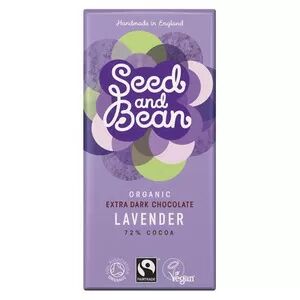 Seed and Bean Mørk sjokolade 72% m. lavendel Ø - 85 gr