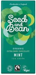 Seed and Bean Mørk sjokolade 72% m. mint Ø - 85 gr