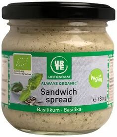 Urtekram Food Urtekram Sandwich spread basilikum Ø - 180 gr