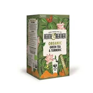Heath & Heather Organic Green Tea & Turmeric, 20 teposer