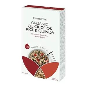 Clearspring Quick Cook Lange Brune Ris og Quinoa Ø - 250 gram