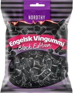 Nordthy Engelsk vingummi fra Nordthy, Black edition – 350 g