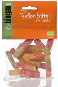 Biogan Syrlige fritter gelatinfri vingummi Ø - 75 g