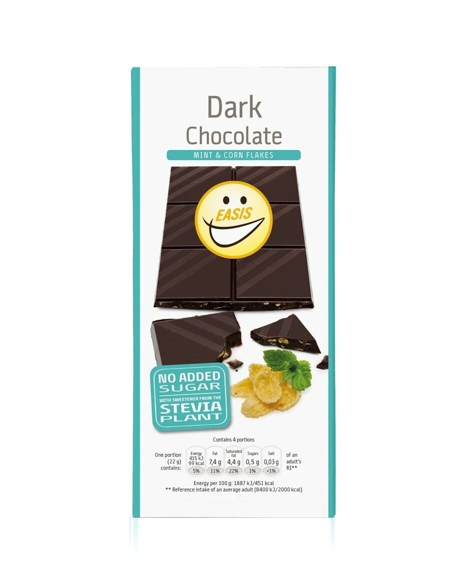 EASIS Dark Chocolate Tablet With Crunch And Mint 85g