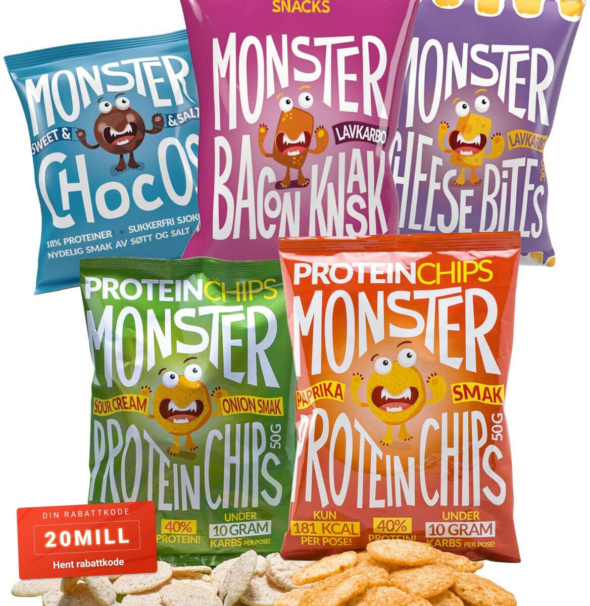 Monster Supersnacks SNACKSPAKKEN - Monster Supersnacks