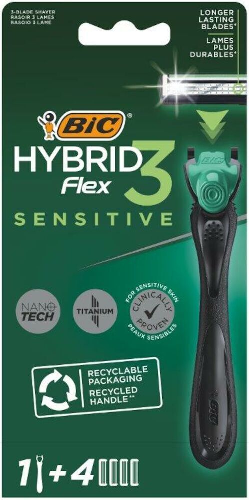 Bic Hybrid 3 Flex Sensitive Starterkit 1+4p