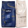 Zestaw kawy ziarnistej Caprisette Crema + Lavazza Super Crema, 2 kg