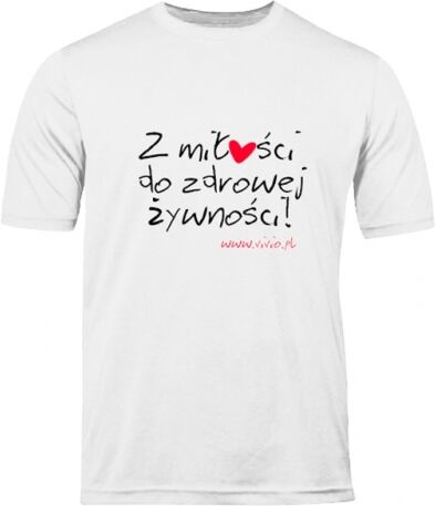 VIVIO T-shirt M męski biały napis ZMDZŻ