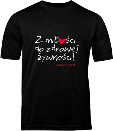 VIVIO T-shirt XL damski czarny napis ZMDZŻ