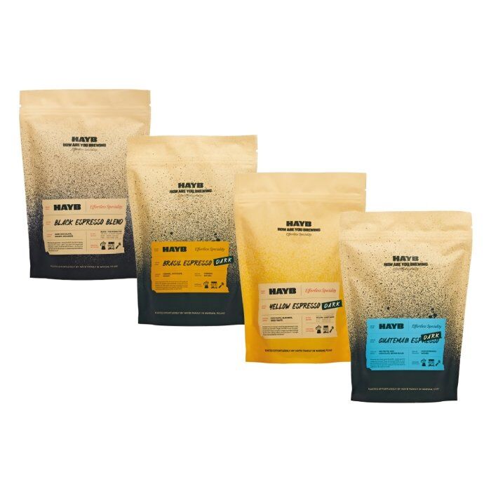 HAYB SPECIALITY COFFEE HAYB DARK Espresso Starter Pack 4x250g