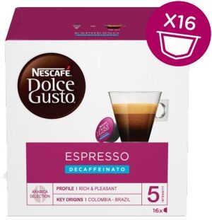 Dolce Gusto Cápsulas Nescafé Dolce Gusto (16 Unidades) Espresso Decaffeinato