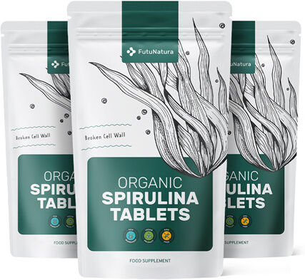 FutuNatura 3x BIO Spirulină 400 mg, total 1125 de comprimate