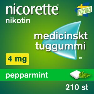 Nicorette Pepparmint, medicinskt tuggummi 4 mg 210 st