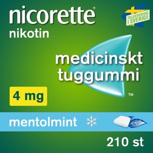 Nicorette Mentolmint, medicinskt tuggummi 4 mg 210 st