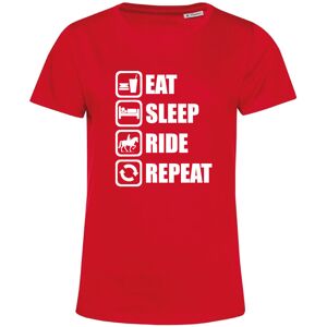 Eat Sleep Ride Repeat T-shirt   DamSRöd Röd