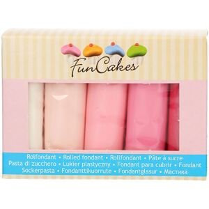 CAKESUPPLIES Sockerpasta Rosa Färger 5-pack