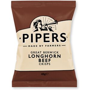 (Full Case 24x40g) PIPERS CRISPS   Berwick Longhorn Beef 3 Case Sizes