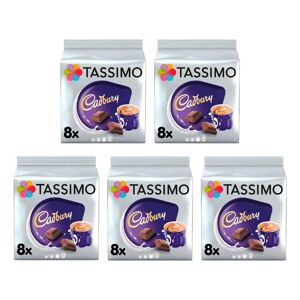 Tassimo Cadbury Hot Chocolate Pods x8 (Pack of 5, Total 40 Drinks)