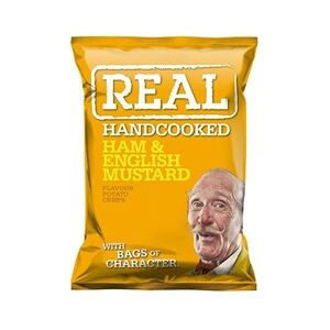 Real Crisps Ham & English Mustard 24x35g