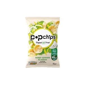 Popchips Crisps Sour Cream and Onion Share Bag 85g (Pack of 8) 0401237