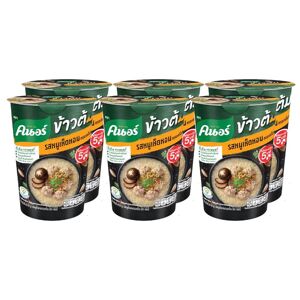 Knorr Cup Instant Rice Soup Porridge Pork & Mushroom (Shiitake) Flavour 40 g. x 6 pcs