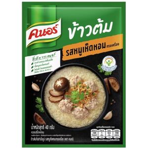 Knorr Sachet Instant Rice Soup Porridge Pork & Mushroom (Shiitake) Flavour 35 g. x 4 / 12 / 24 pcs