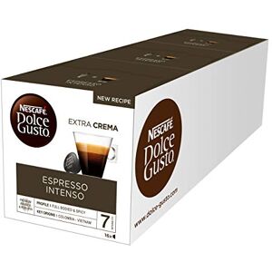 NESCAFÉ Dolce Gusto Espresso Intenso Coffee Pods, 16 capsules (48 Servings, Pack of 3, Total 48 Capsules)