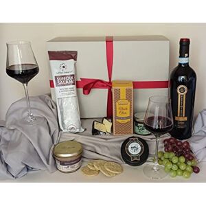 Generic Red Italian Wine, Snowdonia Cheese and Salami mixed Hamper