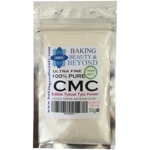 Baking Beauty and Beyond Powerful Edible Tylose Tylo Pure CMC Powder - Gum Tragacanth Glue Powder for Fondant, Gluten Free Gum Powder Perfect for Cake Frosting, Icing Sugar Paste (50gm)