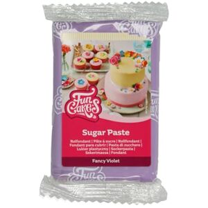 FunCakes Sugar Paste Fancy Violet, Easy to Use, Smooth, Flexible, Soft and Pliable, Perfect for Cake Decorating, Halal, Kosher and Gluten Free, 250 g