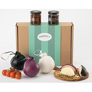 Burmont's Speciality Gifts Shorrocks Lancashire Cheese Bomb & Chutney Gift Hamper - Three x 230g Cheese Bombs - Traditional, Red Onion, Vintage Gold Bomb & Snowdonia Chutneys - Hamper Exclusive to Burmont's