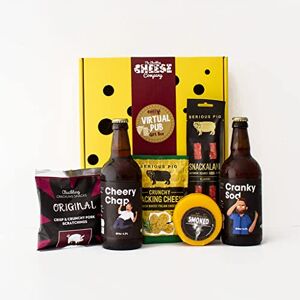 The Chuckling Cheese Company Virtual Pub Gift Box. A Delicious Selection Box Full of Pub Inspired Foodie Gifts. Savoury Snacks, cheese and Beer. Ultimate Food Gifts For Men Or Women