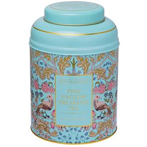 New English Teas Song Thrush & Berries Tea Caddy in Mint Green with 240 English Breakfast Teabags