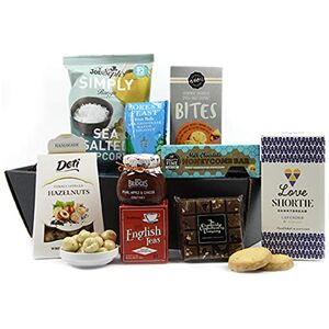 Express4Fruits Ecstatic Savory Hamper - Chocolate, Chutney, English Tea, Popcorn - Next Day Delivery Food & Drink Hamper Gift