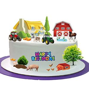 Top That Farmyard Farm Animal Happy Birthday Stand Up Scene Made from Edible Wafer Paper Perfect for Decorating Your Birthday Cakes- Easy to Use